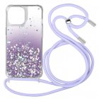 Avizar Funda Purpurina Correa Extraíble Degradado para iPhone 13 Pro