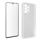 izar Pack Funda Silicona Transparente + Cristal Templado para Samsung Galaxy A33 5G