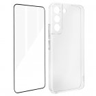 Avizar Pack Funda Silicona Transparente + Cristal Templado para Samsung Galaxy S22 Plus