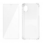 Avizar Pack Funda Silicona Transparente + Cristal Templado para Samsung Galaxy A03 Core
