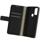 Avizar Funda Aspecto Granulado Tarjetero con Soporte Negra para Motorola Moto G50