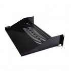 Lapara Bandeja Rack de Fijación Frontal 2U 300mm Negra para Rack 19"