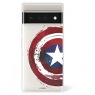 Funda Para Google Pixel 6 Pro Oficial De Marvel Capitán América Escudo Transparente - Marvel