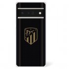 Funda Para Google Pixel 6 Pro Del Atleti Escudo Dorado Fondo Negro - Licencia Oficial Atlético De Madrid
