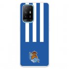 Funda Para Oppo A94 5g Del Real Sociedad De Fútbol Real Rayas Verticales  - Licencia Oficial Real Sociedad De Fútbol