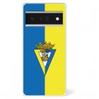 Funda Para Google Pixel 6 Pro Del Cádiz Escudo Fondo Bicolor - Licencia Oficial Cádiz Cf