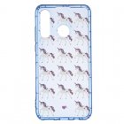 Funda Azul Neón Transparente Unicornios Para Huawei P30 Lite - Oficial De La Vecina Rubia