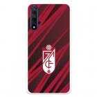Funda Para Huawei Nova 5t Oficial Del Granada Cf Escudo - Líneas Rojas Y Negras - Licencia Oficial Del Granada Cf
