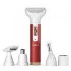 Ailoria Evapore Set Depiladora USB con Diferentes Cabezales Rojo