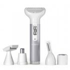 Ailoria Evapore Set Depiladora USB 5 en 1 con Diferentes Accesorios Plata