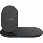 Canyon WS-202 Estación de Carga Inalámbrica 2 en 1 10W + 5W Negra