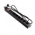 Lapara LA-00030502 Regleta PDU para Rack 19" 1U 16A 6xSchuko con Interruptor y Protección
