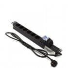Lapara LA-00030503 Regleta Rack PDU 19" 1U 6xSchuko con Magnetotérmico