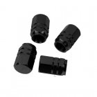 Ociodual 4 Tapones De Aluminio Hexagonal Negros Para Ruedas Neumaticos Válvula Schrader