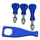 Ksix Llave Multifunción Aluminio para Gopro y Cámaras Deportivas Azul con 3 Tornillos