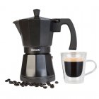 Wecook Luccia Cafeteira Italiana Indução 3 Chávenas Café, Alumínio, Válvula De Segurança, Vitrocerâmica