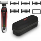 Rowenta Formula 1 TN604MF0 Cortapelos para Barba Gris/Rojo