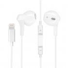 Avizar Auriculares Cable Lightning con Teclas Control y Micro Bluetooth Blanco