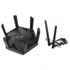 ASUS Pack RT-AXE7800 Router WiFi 6E Tri-Banda AiMesh + PCE-AXE5400 Placa de Rede WiFi 6E com Bluetooth