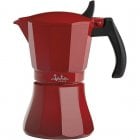 Jata HCAF2006 Cafeteira Italiana Indução 6 Chávenas Vermelha