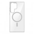 Avizar Carcasa Magsafe Para Galaxy S23 Ultra Trasera Rígida Contorno Silicona Blanco