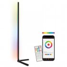 KSIX SmartLED Candeeiro de pé de canto 12 W RGBWIC preto
