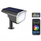 KSIX Smartled Foco Solar Exterior WiFi RGB Negro
