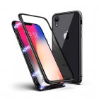 Funda Magnetica Con Cristal Templado Negra Para Iphone Xr