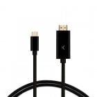 Cabo adaptador Ksix USB-C para HDMI 60 Hz 2 m preto