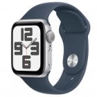Apple Watch SE GPS 40mm Aluminio Plata con Correa Deportiva Azul Tempestad S/M