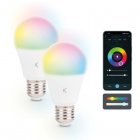 Ksix Lâmpada Smartled A60 E27 9W 806Lm RGB+CCT 2 Unidades