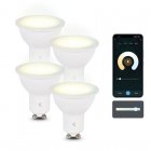 Ksix Lâmpada Smartled GU10 5,5W 400Lm CCT 4 Unidades