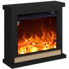 Chimenea Mural 1500w Caminetto Fuego Anna Negro
