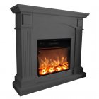 Chimenea Mural 1500w Caminetto Fuego Galia Gris