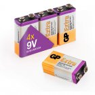 Pila Alcalina 9V 6LR61 Longlife Power, Dimensiones 26,5x17,5x48,5mm, Ideal Para Dispositivos Electrónicos Y Juguetes