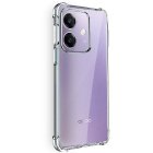 Custodia Topme Per OPPO A76 / A96 – Silicone TPU Con Texture Pelle E Dettaglio Metallico, Viola Chiaro