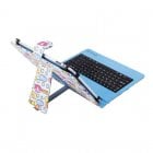 SilverHT Funda Universal Estampada Cool Ice Pop para Tablet 9"-10.1" + Teclado MicroUSB