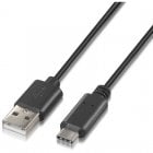 Nanocable Cable USB Tipo C a USB A Macho/Macho Negro 1m