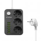 Unotec Extensão com 3 Fichas + 6 USB