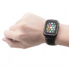 Unotec Correa Cuero Negra para Apple Watch 42mm