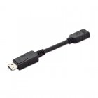 Digitus Cable Adaptador DisplayPort a HDMI tipo A con Bloqueo Macho/Hembra 15cm