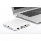 Digitus Dockstation USB-C para HDMI/Mini DisplayPort/VGA/USB 3.0/Jack/RJ-45/Micro SD/SDHC/SDXC/MMC