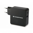 Conceptronic Althea Cargador USB-C 60 W y 2 Puertos