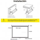 Phoenix Pantalla de Proyector Manual Plegable 1:1 4:3 16:9 100"