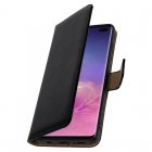 Avizar Funda Tipo Libro de Cuero Negro para Samsung Galaxy S10 Plus