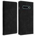 Avizar Funda Tipo Libro Billetera Vintage Negra para Samsung Galaxy S10 Plus