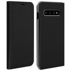 Avizar Flip Book Cover Funda Negra para Samsung Galaxy S10 Plus