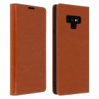 Avizar Funda Cartera de Cuero Camel para Samsung Galaxy Note 9