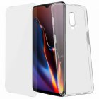 Avizar Funda Silicona Transparente + Cristal Templado para OnePlus 6T