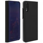 Avizar Funda Libro Translúcida Efecto Espejo Negra para Huawei P20